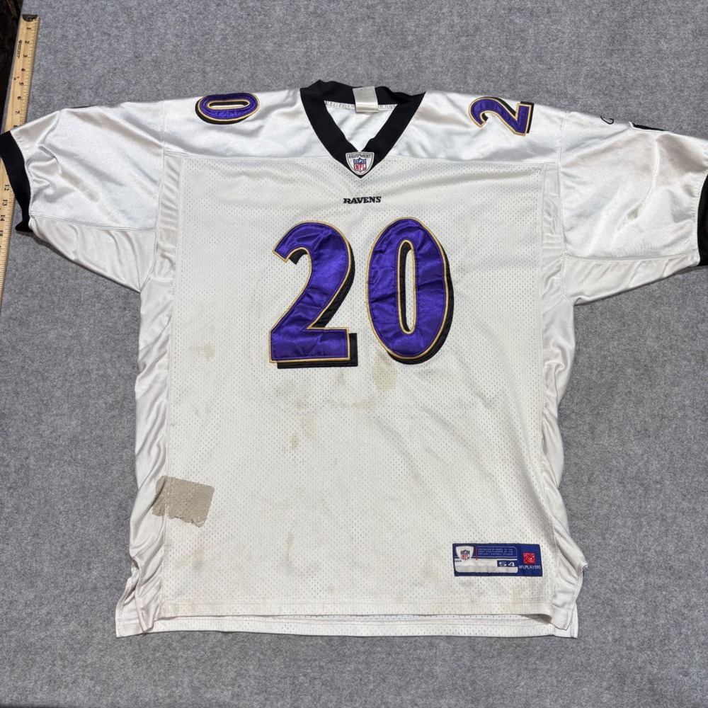 Reebok NFL Baltimore Ravens Ed Reed 20 Jersey White Mens 54 Authentic Stitched